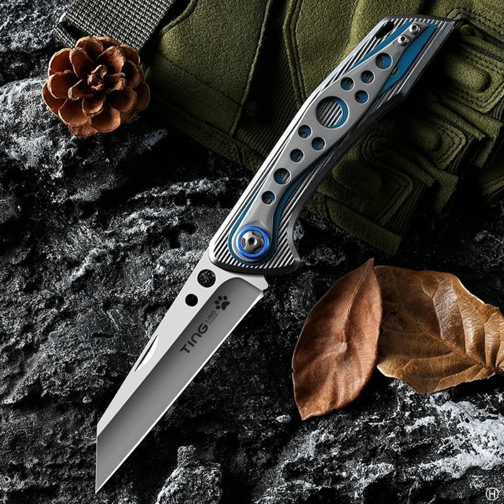Multi-functional Folding Knife Outdoor Adventure Stainless steel Cutting Knife Pocket Knife Camping Knife High Hardness Small Kn