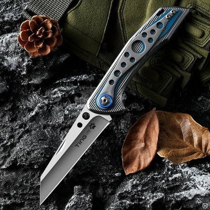 Multi-functional Folding Knife Outdoor Adventure Stainless steel Cutting Knife Pocket Knife Camping Knife High Hardness Small Kn