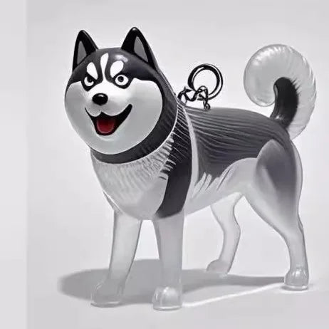Animal Zinc Alloy 3D Pet Keychain Charm | DIY Dog Hair Storage Pendant | Bag & Keyring Accessory