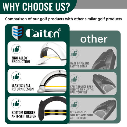 Caiton Golf Automatic Putting Machine, Auto Return Golf Cup, Indoor/Outdoor Putting Practice Aid, Golf Training for Office Use