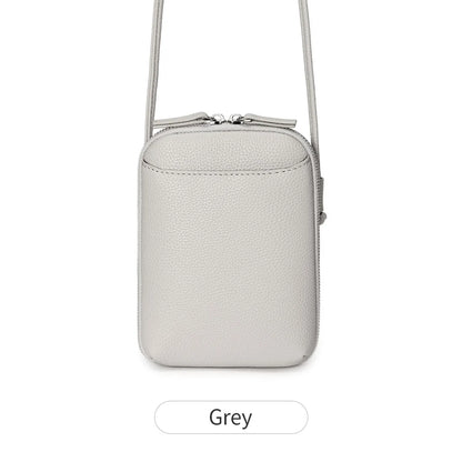 Classic solid color women's crossbody bag high-quality PU leather shoulder bag fashionableluxury large capacity mobile phone bag
