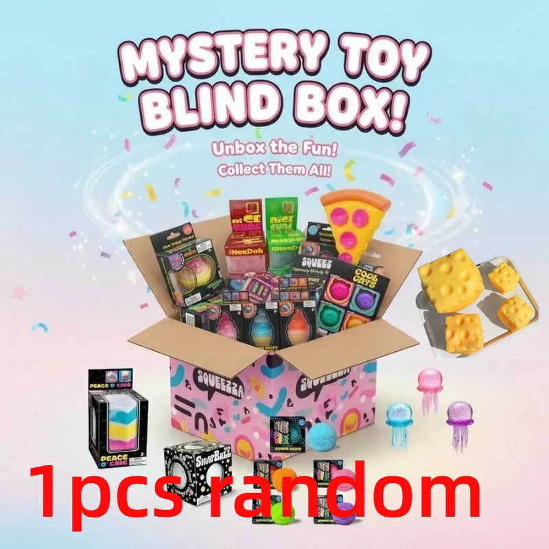 Cute Food Ocean Squishy Blind Box Random Surprise Squeeze Toys 1Pcs Guaranteed Lucky Stress Relief Fidget Toy Set