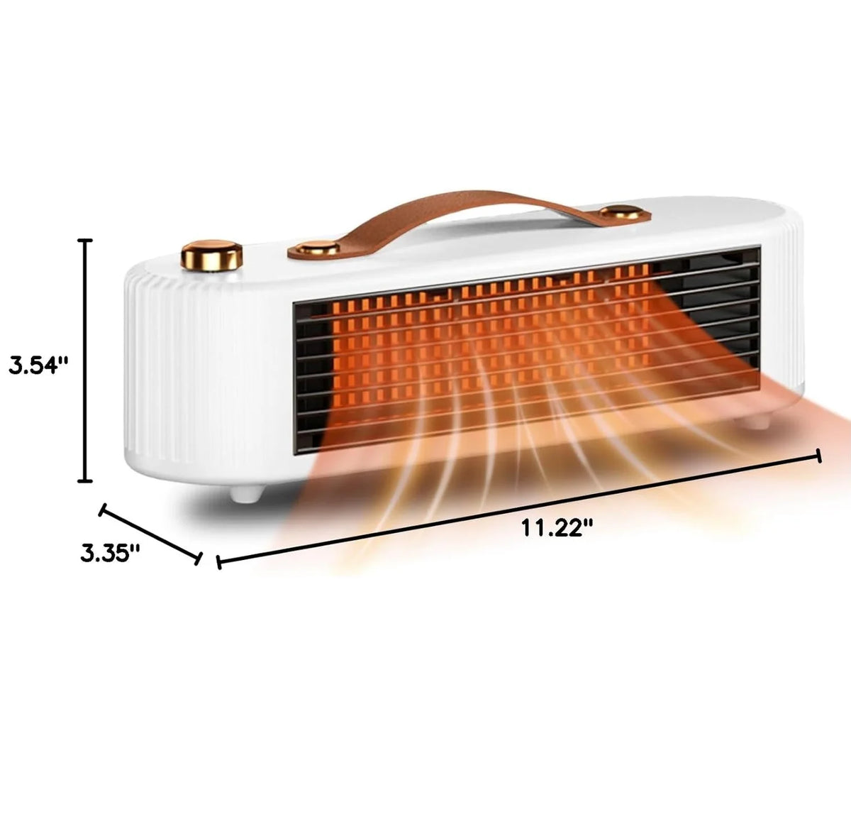 AOFEN Desktop Personal Heater Level 2 (800W-1000W) Rapid Heating in 2 Seconds Compact Size Office Space Heater Foot Warmer with Automatic Power-Off