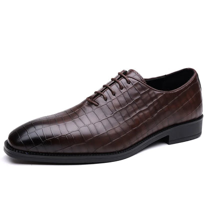 Luxury Mens Leather Shoes Retro Carved Lace-up Brogue Oxford Wedding Men Dress Shoes Male Formal Business Gentleman Office Shoes