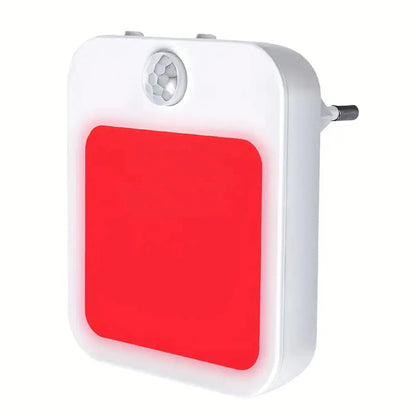 1pc Smart Night Light With Motion Sensor, Modern Red Lighting, Suitable For Bedroom, Bathroom, Kitchen And Living Room