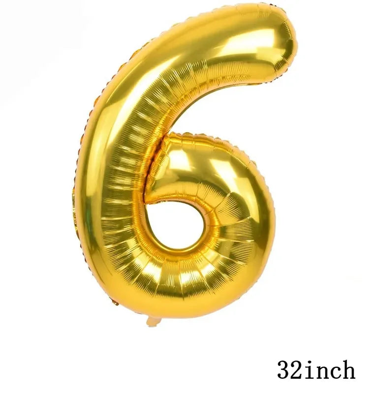 New 1Set Numberblocked Party Supplies TV Show Number Latex Balloons Toy Decor Happy Birthday Banner Bunting Cake Topper Balloon