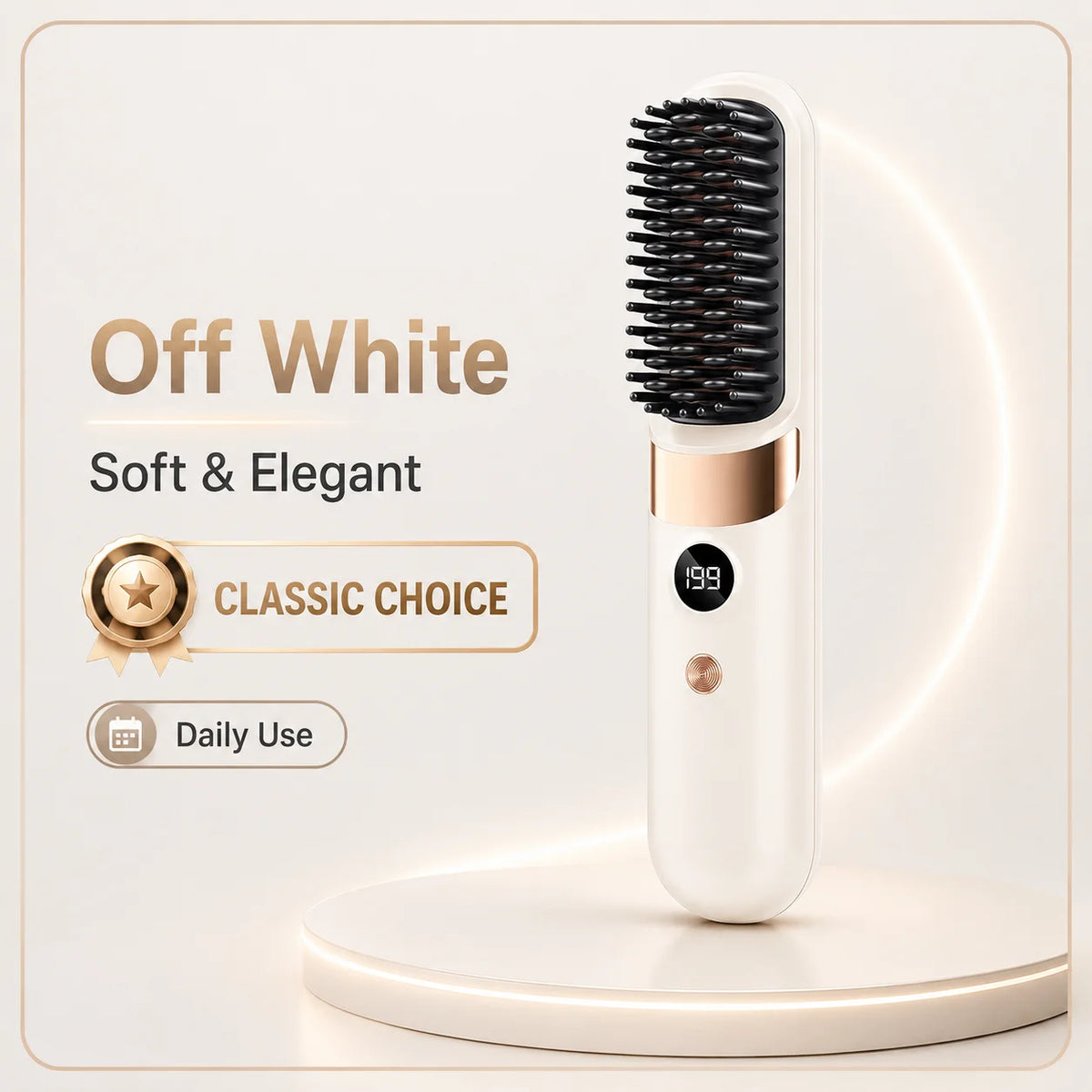 Portable Hair Straightener Brush USB Charging Cordless Hot Comb Ceramic Coating Ionic Anti Frizz Styling Tool