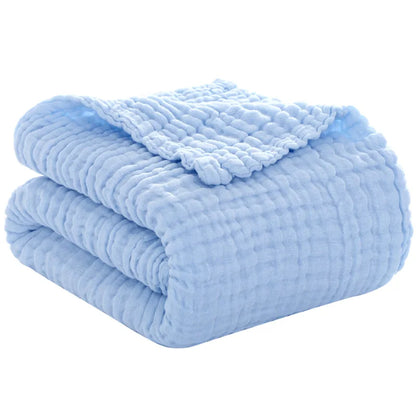 Baby Swaddle Blanket Muslin Newborn Wrap for Child Kids Boys Girls Bath Towel Infant Solid Soft Cotton Stroller Cover 105*105cm