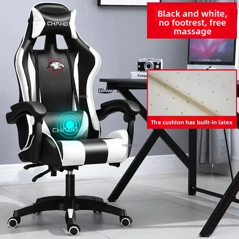 Modern Professional PC Computer Gamer Chair Light Luxury Leather Office Chair Internet Cafe Racing Esports Comfortable Furniture