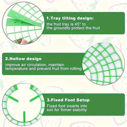 10/20pcs Green Strawberry Planting Racks, Watermelon Support Frames, 3-Legged Plant Protector, Easy Assembly plant accessories