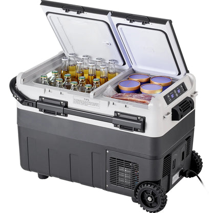 SucceBuy 40/50/58L Portable Car Refrigerator 12VoltCar Refrigerator Fridge Dual Zone Portable Freezer Compressor Cooler for Home