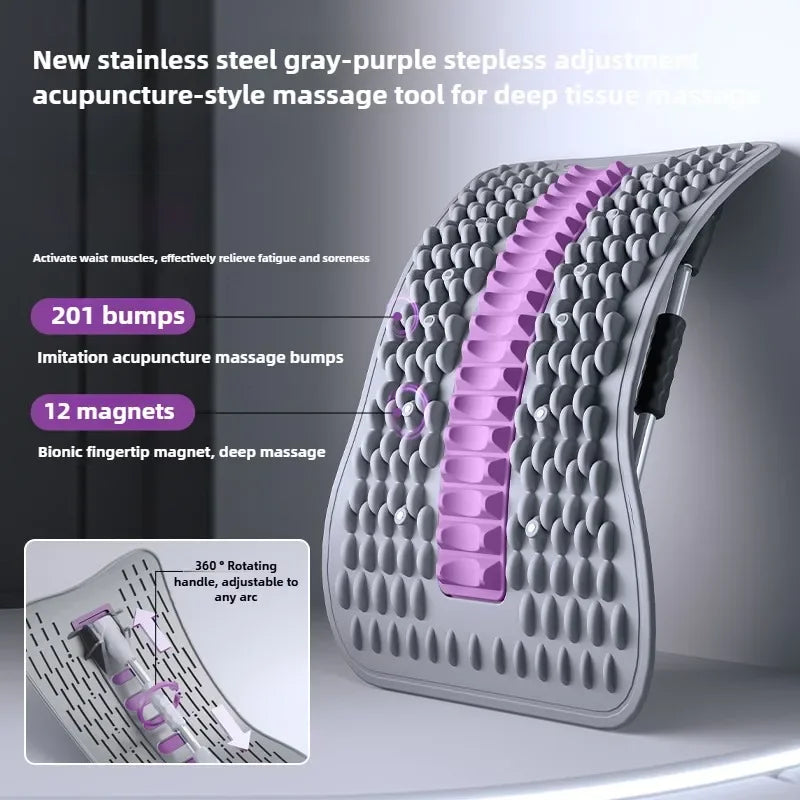 Best-seller 12Magnets Lumbar Vertebrae Relaxer Humpback Correction Shaping Back Stretcher Back Pain Relief Stretching Massager