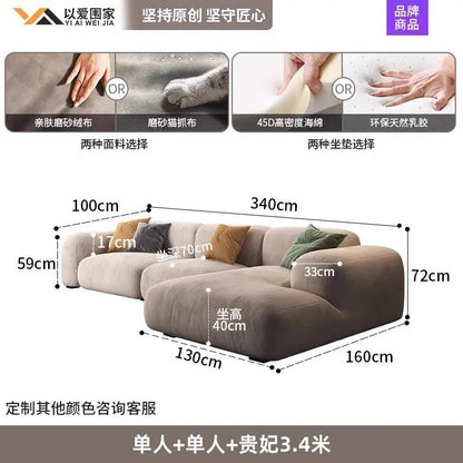 Comfortable Lounge Divano Soggiorno Di Lusso Luxury Furniture  Modern Living Room Sofas Minimalist Sectional Puff Corner Sofa
