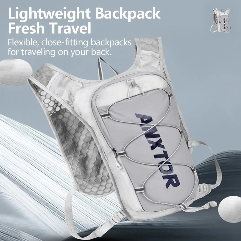 Ultralight 5L Trail Running Backpack Hydration Vest For Marathon Jogging Hiking Cycling, Compatible With Water Bladder