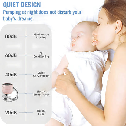 Wearable Breast Pump 1PCS Hands Free Silent Comfort USB Electric Breast Pump Breastfeeding Portable USB Breast Milk Collector