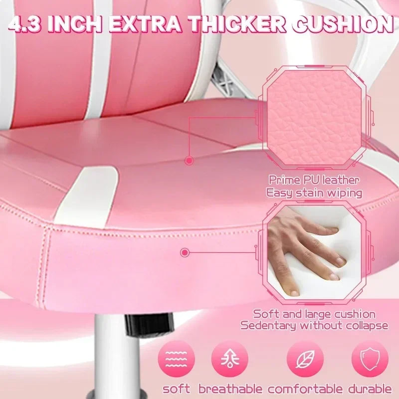 v Gaming Chair for Kids,Teens Gamer Chair, Adults Computer Chair for Girls,Video Game Chairs, Gamer Ergonomic PC Chair,Multi-c