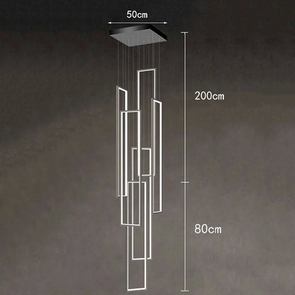 Modern ring stairs led lights pendant light lamps for living room led Chandeliers for dining room hanging light indoor lighting