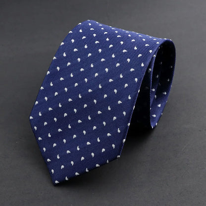 100% Silk Tie 8cm Stripe Slim Necktie Navy Blue Burgundy High Quality For Men Business Meeting Suit Dress Gravatas