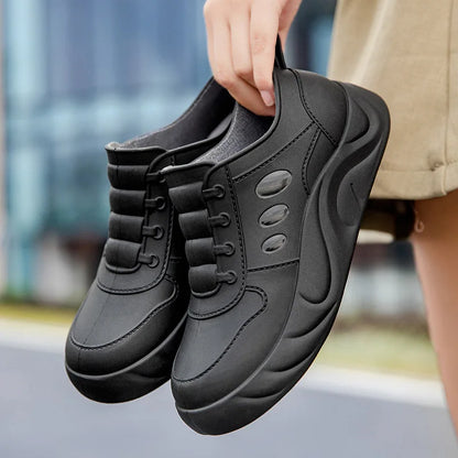 New winter warm plush rain shoes women's galoshes waterproof fur lined water resistant boots woman chunky Insulated rubber shoes