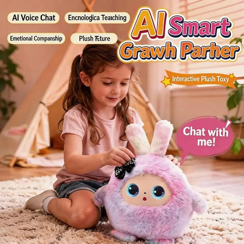 AI Intelligent Interactive Plush Doll Toy Voice Talking Chat Kids Early Educational Robot Electronic Pet Gift for Boys Girls