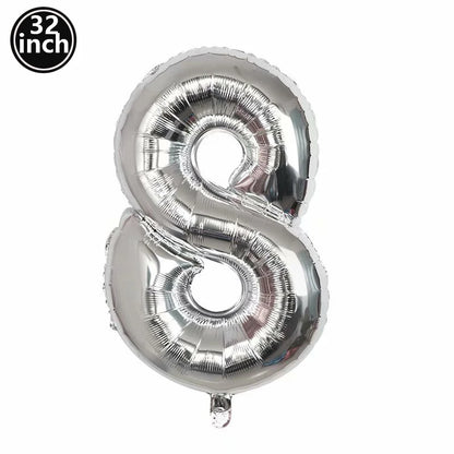 Multi Color Large Numbers 3 Balloon 32Inch 1 2 3 4 5 6 7 8 9 Birthday Ball Red Digit Bachelorette Balloons Figure Golob Balloons