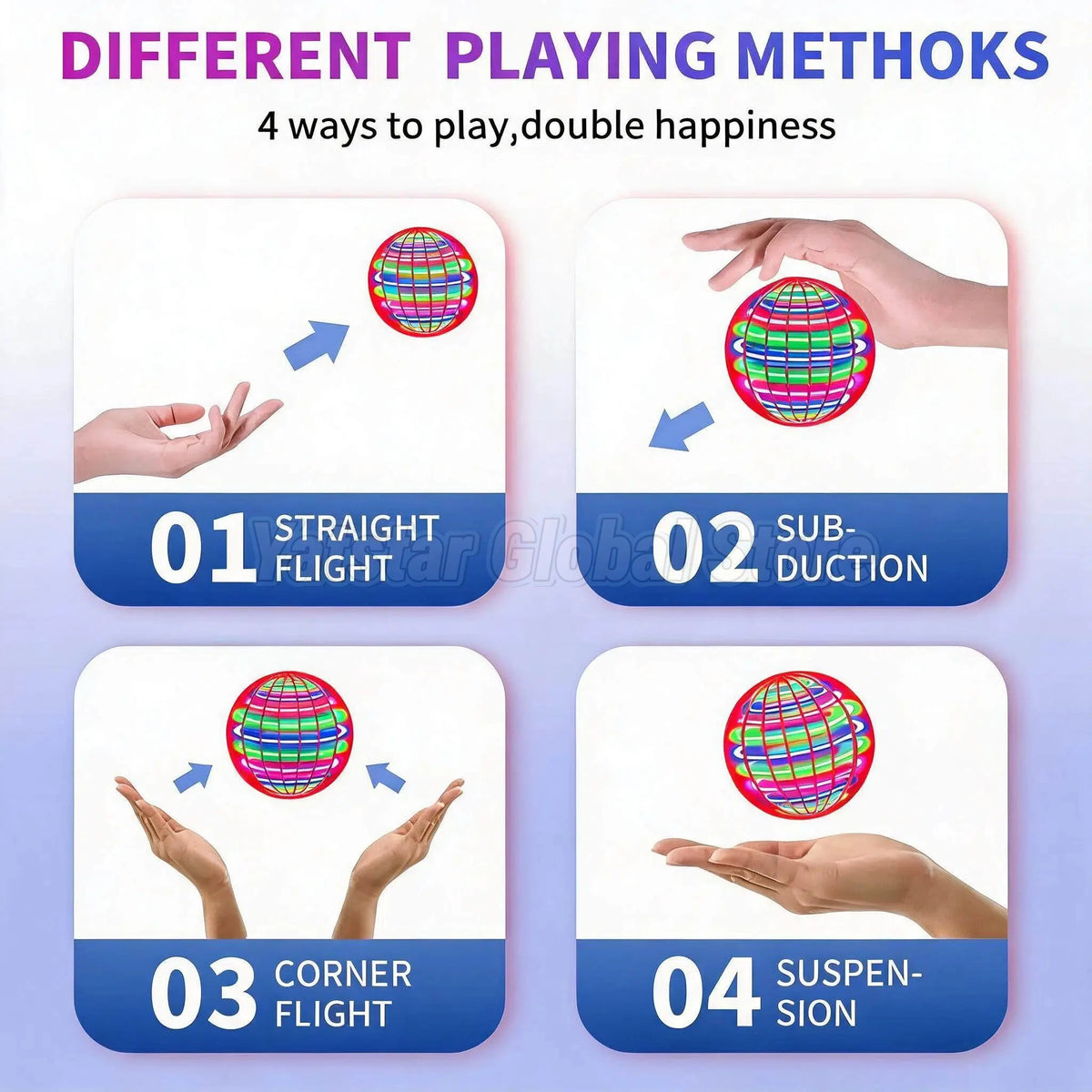 Flying Orb Galaxy Ball Toy, Hover Orb with Magic Boomerang & Floating Function, LED Glow Outdoor Indoor Fun Toy for Adults Teens