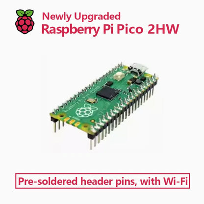 Original Raspberry Pi Pico/2, Pico with Wireless WiFi Development Board, Pico or Pico H with Pin Header, Support MicroPython/C++