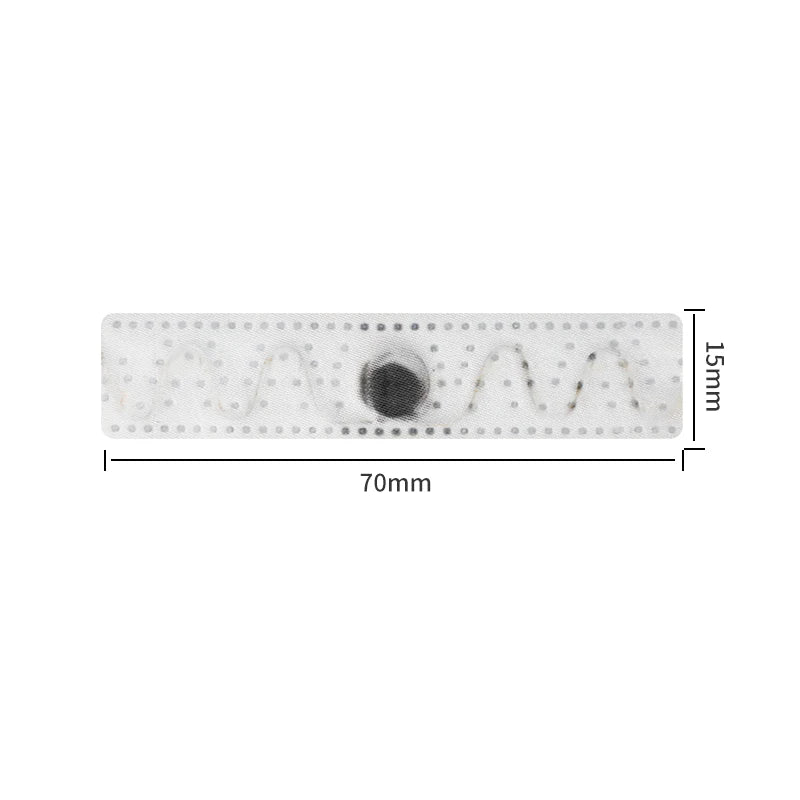 100pcs UHF RFID Tag UHF Sew Soft Textile Non-Woven Label Laundry Tag RFID Laundry Tag