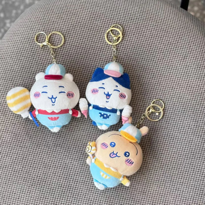 Kawaii Cartoon Keychain Bag Charm Cute Anime Figure Keyrings Pendant Backpack Accessories Party Favor Holiday Gift