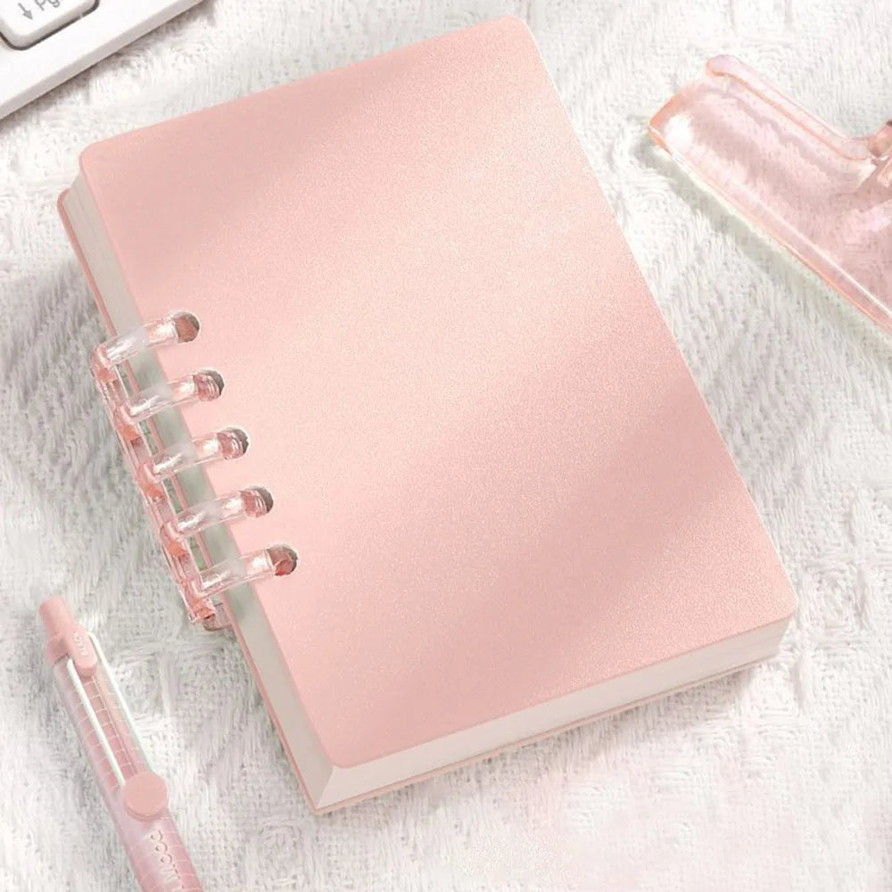 A7 80 Sheets Portable Pocket Notebook Simple Loose-leaf Square Notepad Horizontal Line Inner Page Memo Pad Diary Book