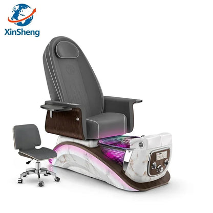 Beauty Salon Pedicure Chair with Electric Back Massage Foot Bath SPA Furniture
