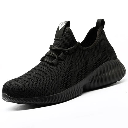 Work Boots Breathable Safety Shoes Men's Lightweight Summer Anti-Smashing Piercing Work Sandals Protective Single Mesh Sneaker