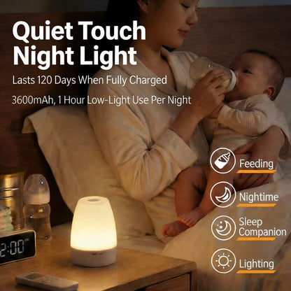 Touch LED Lights Dimmable LED Night Light Remote Control USB Rechargeable Led Table Light 3 Colors Night Lamp For Kids Gift