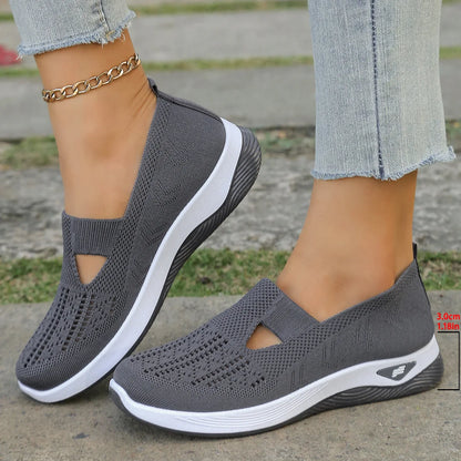 Spring New Women's Sports Shoes, Fashionable, Breathable, Lightweight, Non-slip, Wear-resistant, Casual Sports Shoes, Flat Shoes