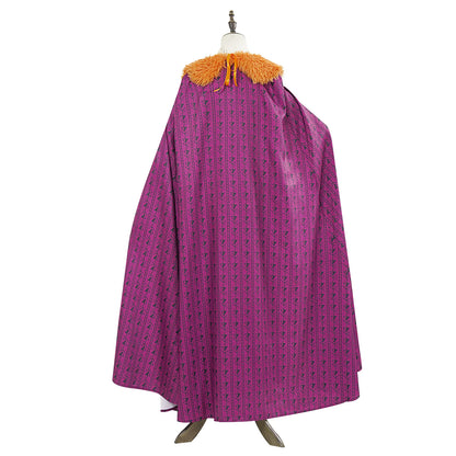 Women Moana Cosplay Costume Villain Matangi Dress Cloak Purple Suit Halloween Outfits Fur Collar Belt Full Set