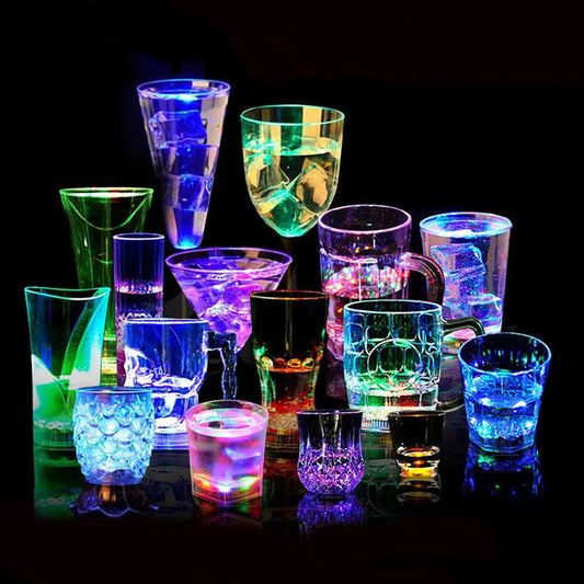 Liquid Induction Luminous Flash Cup Colorful Glowing Wine Water Glass Mug For Party Wedding Decoration