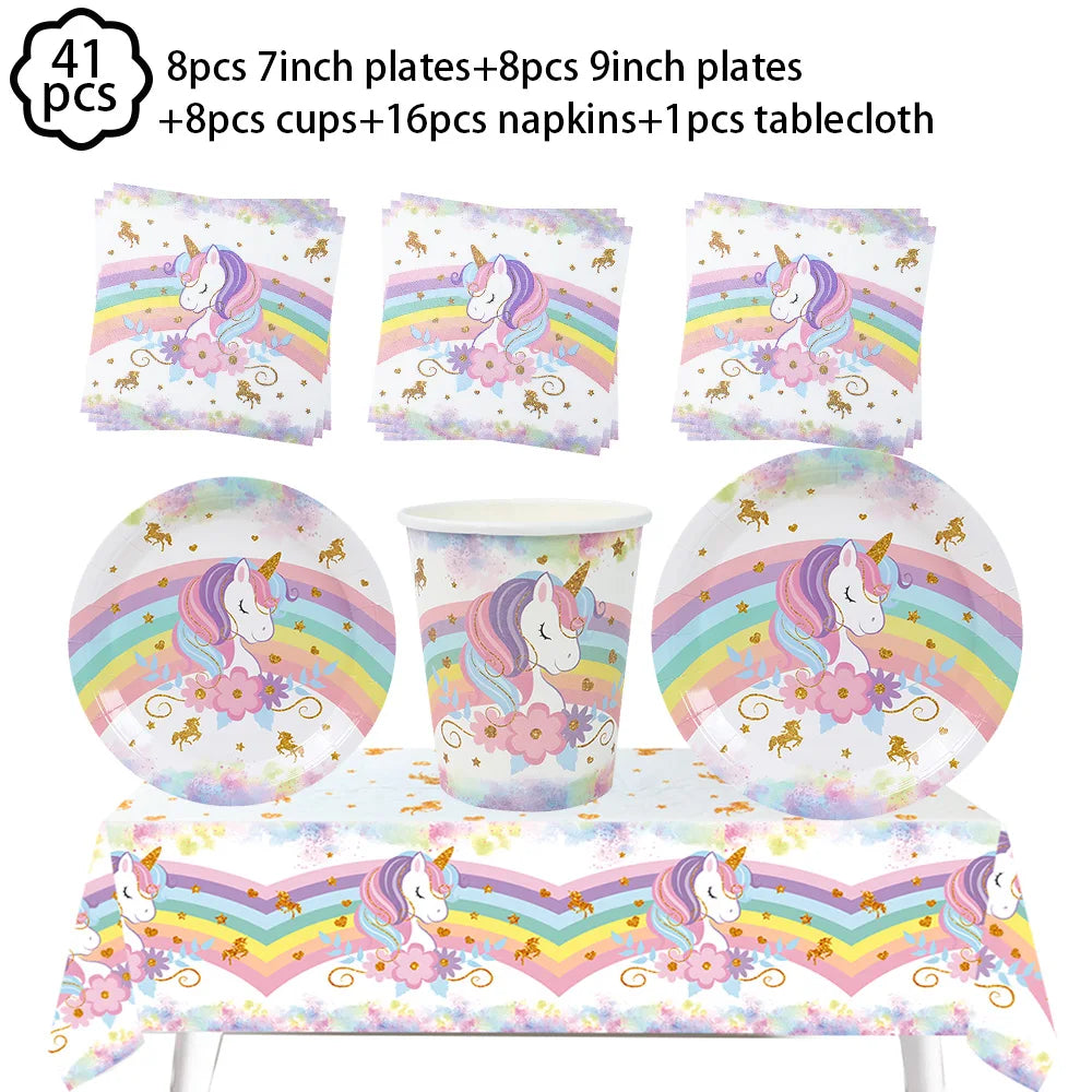 Rainbow Unicorn Balloon Unicorn Party Decor Supplies Unicorn Birthday Party Decoration Baby Shower Kids Girls Birthday Decor