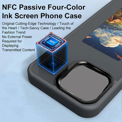 Smart NFC E-Ink Screen Phone Case For iPhone 17 16 15 14 13Pro Max 16/17 Plus Display Shockproof Protective Cover Photo Custom