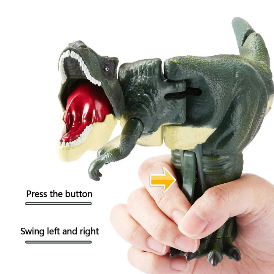 Press Bite Roaring Electronic T-Rex Dinosaur Toy, Shaking Head & Sound Effects, Interactive Tyrannosaurus Gift for Kids