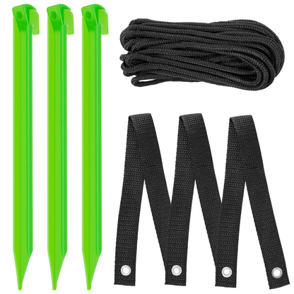 1/3 Set Tree Stake Kit 12in Plastic Sapling Tree Stake Support with Ropes Reusable Tree Staking Anchor Kits for Garden Plant Fix