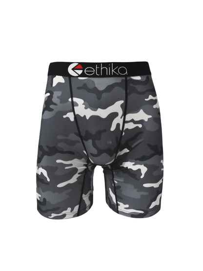 ETHIKA 1Pcs Men Underwear Boxers Breathable Mesh Crotch Man Underpants Plus Size L-3XL Mens Panties Printed Men's Boxers Briefs