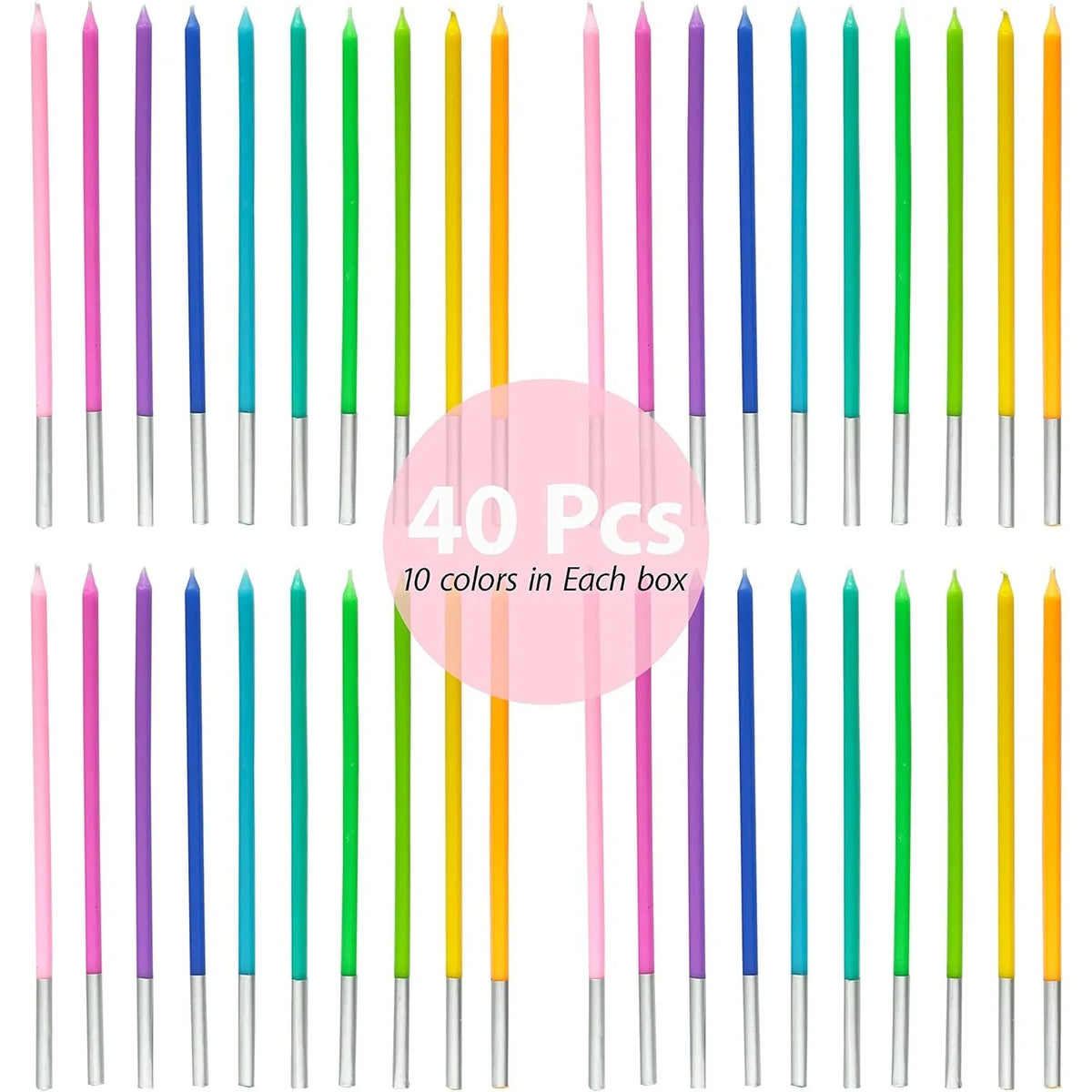 6/12/48pcs Birthday Candles Spiral Cake Candles  Long Thin Cake Candles For Wedding Party And Cake Decoration