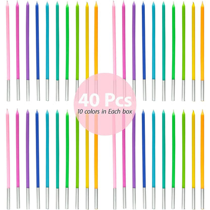 6/12/48pcs Birthday Candles Spiral Cake Candles  Long Thin Cake Candles For Wedding Party And Cake Decoration