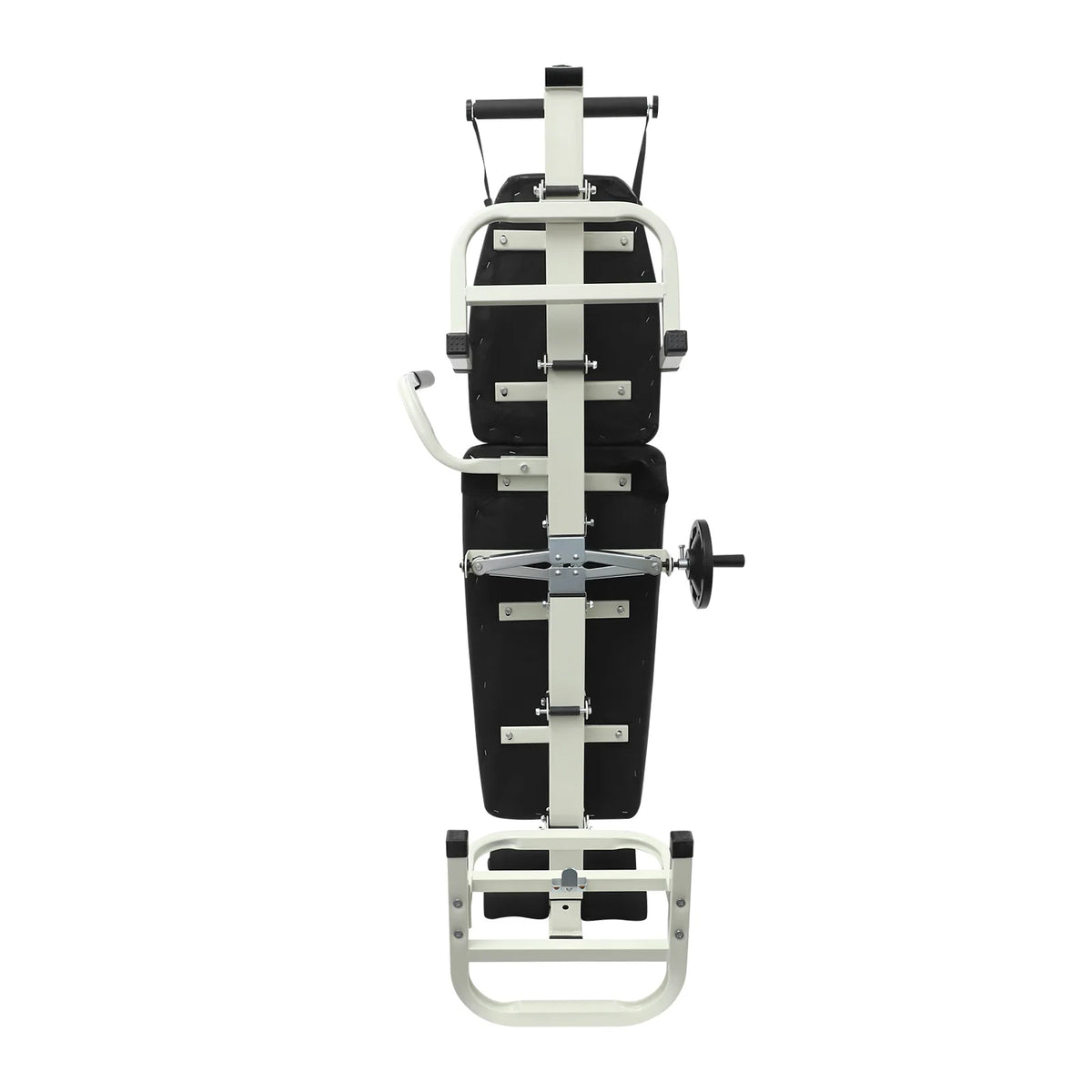 59.06-74.8in Long Back Stretch Bench,Adjustable Multifunctional Neck Stretcher Cervical Stretch Device, Handwheel Control Cervical Lumbar Traction Bed for Wellness Centers