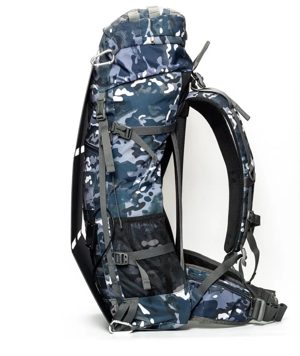 New popular hiking backpack 50l with solar panel outdoor waterproof travel mountaineering bag charger bag