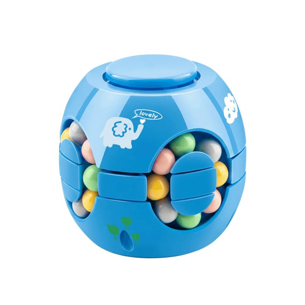 Funny Plastics Magic Bean Cube Spinner Finger Gyro 3D Rotating Ball Rotating Ball Stress Relief
