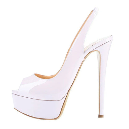 New 2026 Women Sandals Fashion 14CM Super High Heels Sexy Open Toe Platform Sandals Gladiator Party Dress Red Wedding Shoes