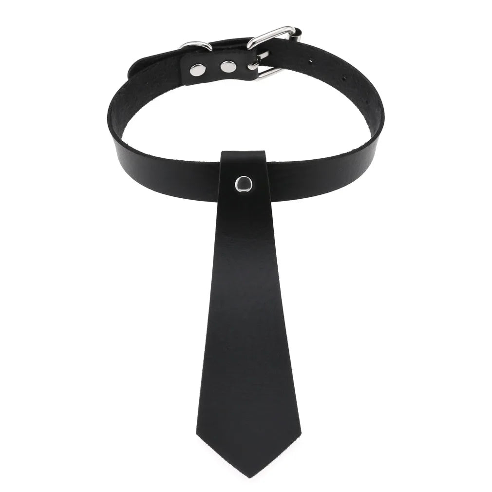 DIEZI Vintage Sweet Cool Hip Hop Rivet Choker Necklace Harajuku Gothic Club Black PU Leather Collar Torques Necklace Jewelry