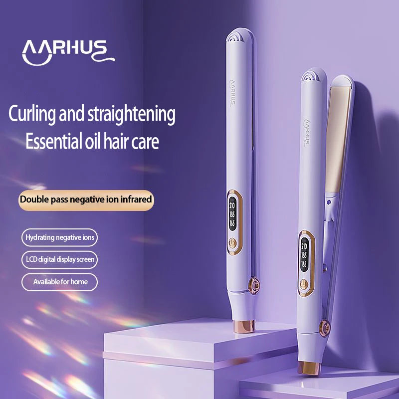 Professional Safe Hair Straightener Curler 2 In 1, 10 Seconds Fast Heating Hair Plate, High Quality Hair Styling Tools