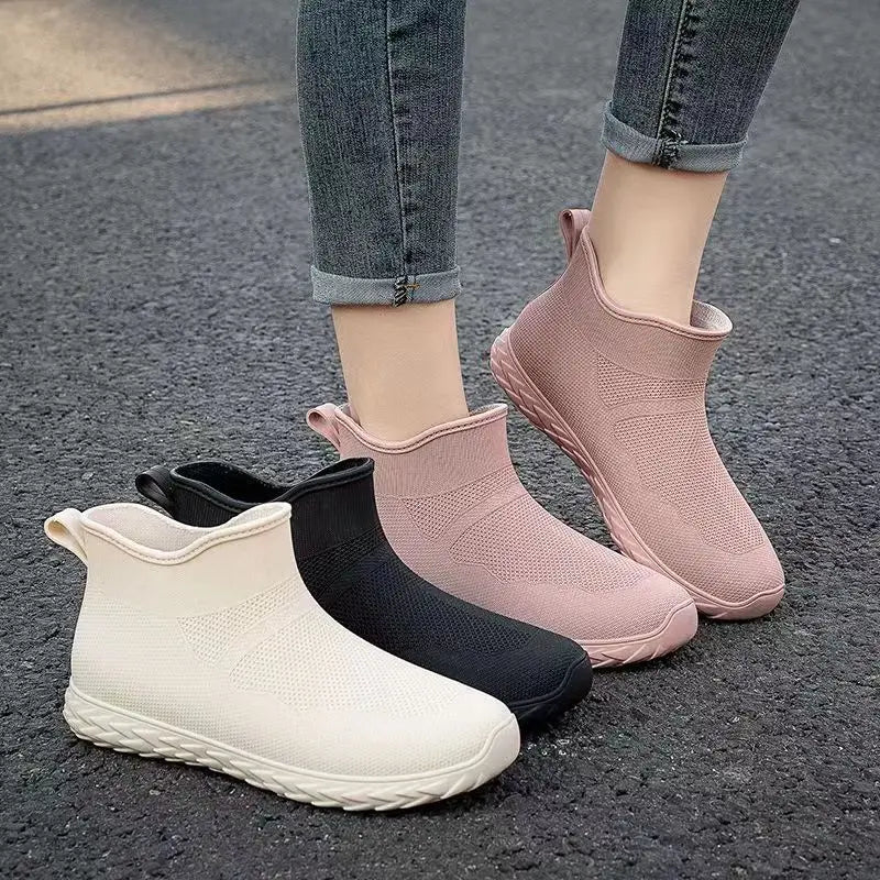 2026 Men's /women's Fashionable College Rain Boots and Rubber Shoes, Outdoor Travel Rainy Day Unisex Overshoes Foot Protectors